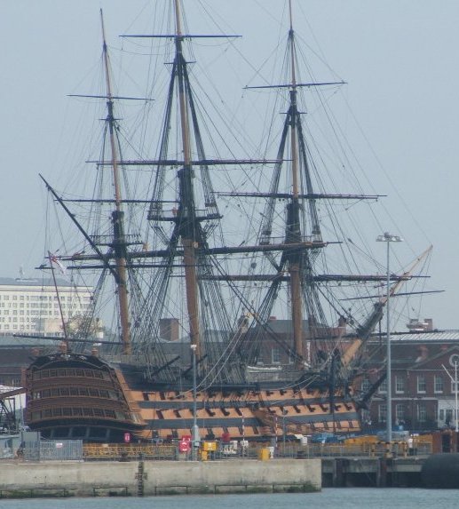 HMS Victory from harbour cropped.JPG