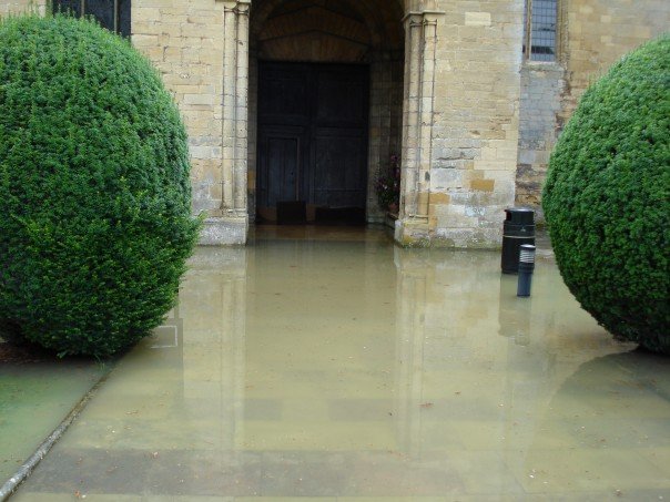 Abbey North Porch flooded.jpg